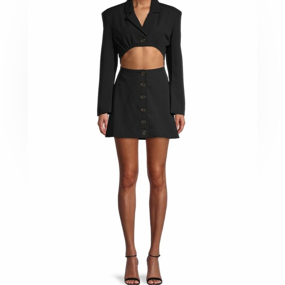 Danielle Bernstein cut out long sleeve stretch blazer dress - Picture 1 of 2